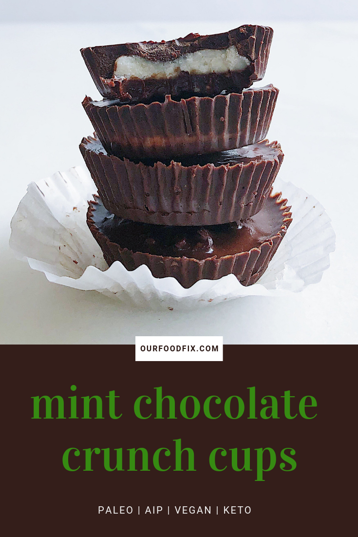 Healthy Mint Chocolate Crunch Bars are a low-carb and sugar-free snack option, and perfect for your holiday table! #ChristmasRecipes #ChocolateRecipes | Holiday recipes | Christmas recipes | Mint Chocolate | Chocolate recipes | Paleo recipes | Paleo dessert | AIP Recipes | AIP Dessert | Keto recipe | Keto dessert | Keto treats | Low carb recipes | Refined sugar free recipes